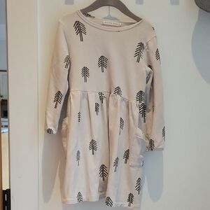 Haven Kids 4/5t Long Sleeve Pocket Savannah Dress With Trees